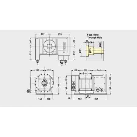 Table rotative à couplage direct 5AX-DD200AF2